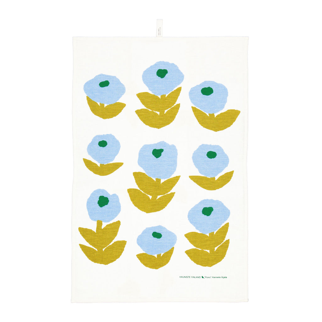 Flora Blue Kitchen Towel