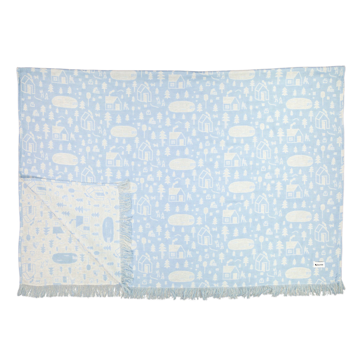 Sauna Linen Fringe Throw