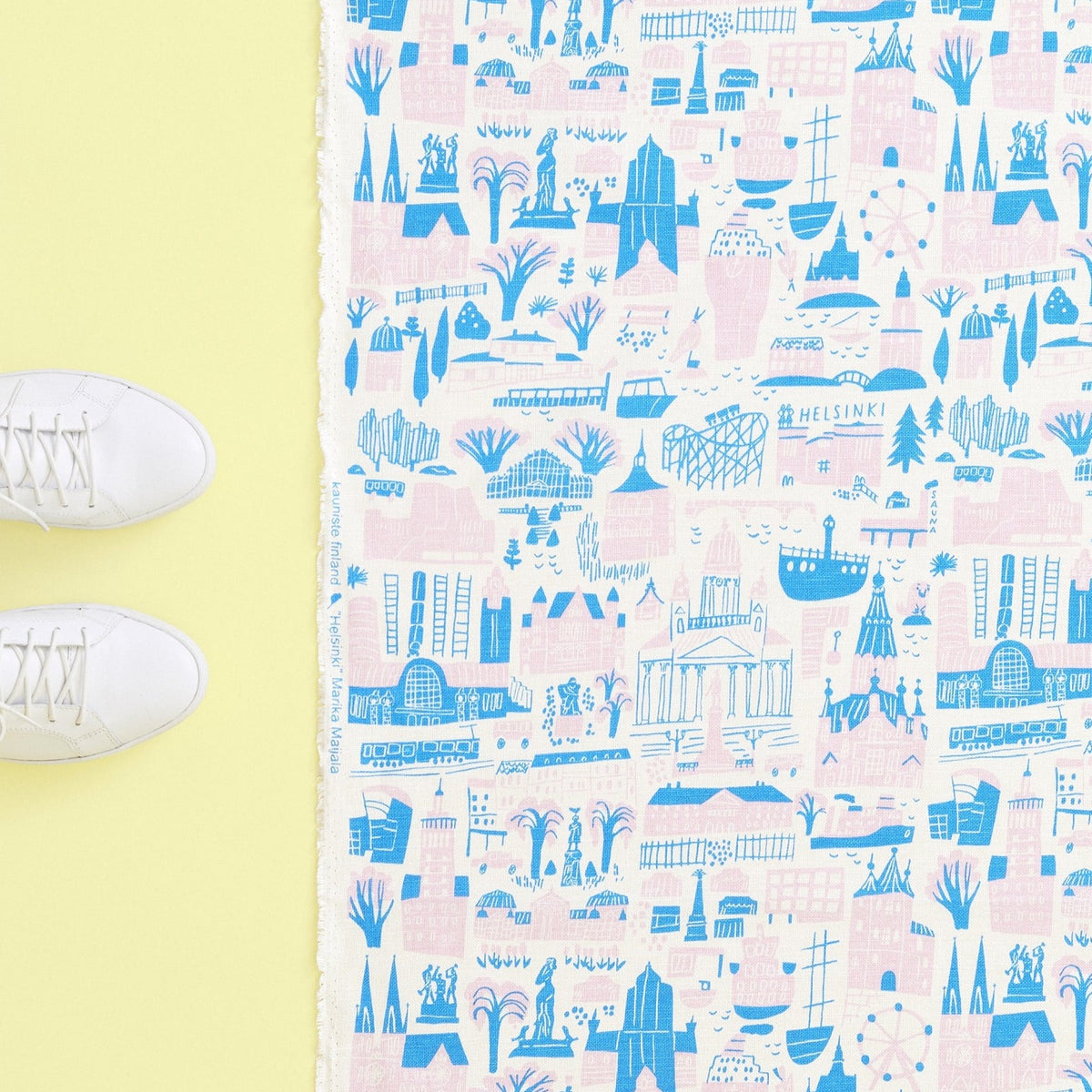 Helsinki Pink Linen Fabric