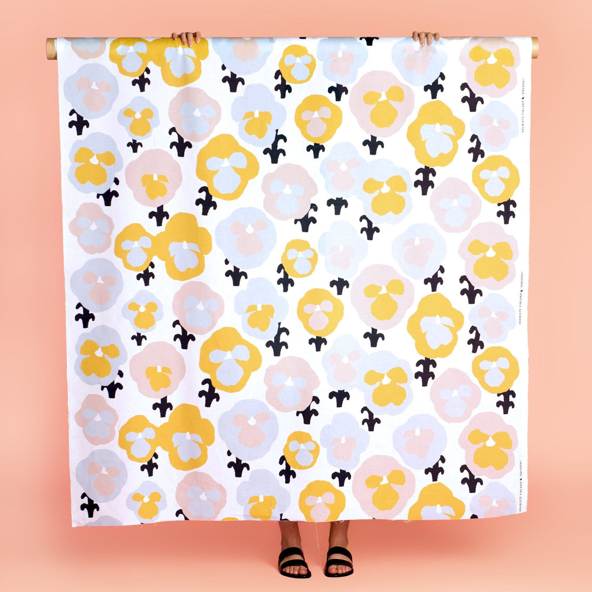 Orvokki Yellow Cotton Fabric