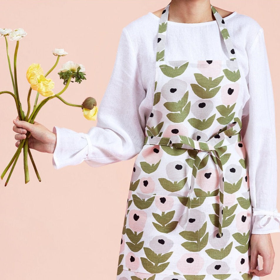 Flora Grey Apron
