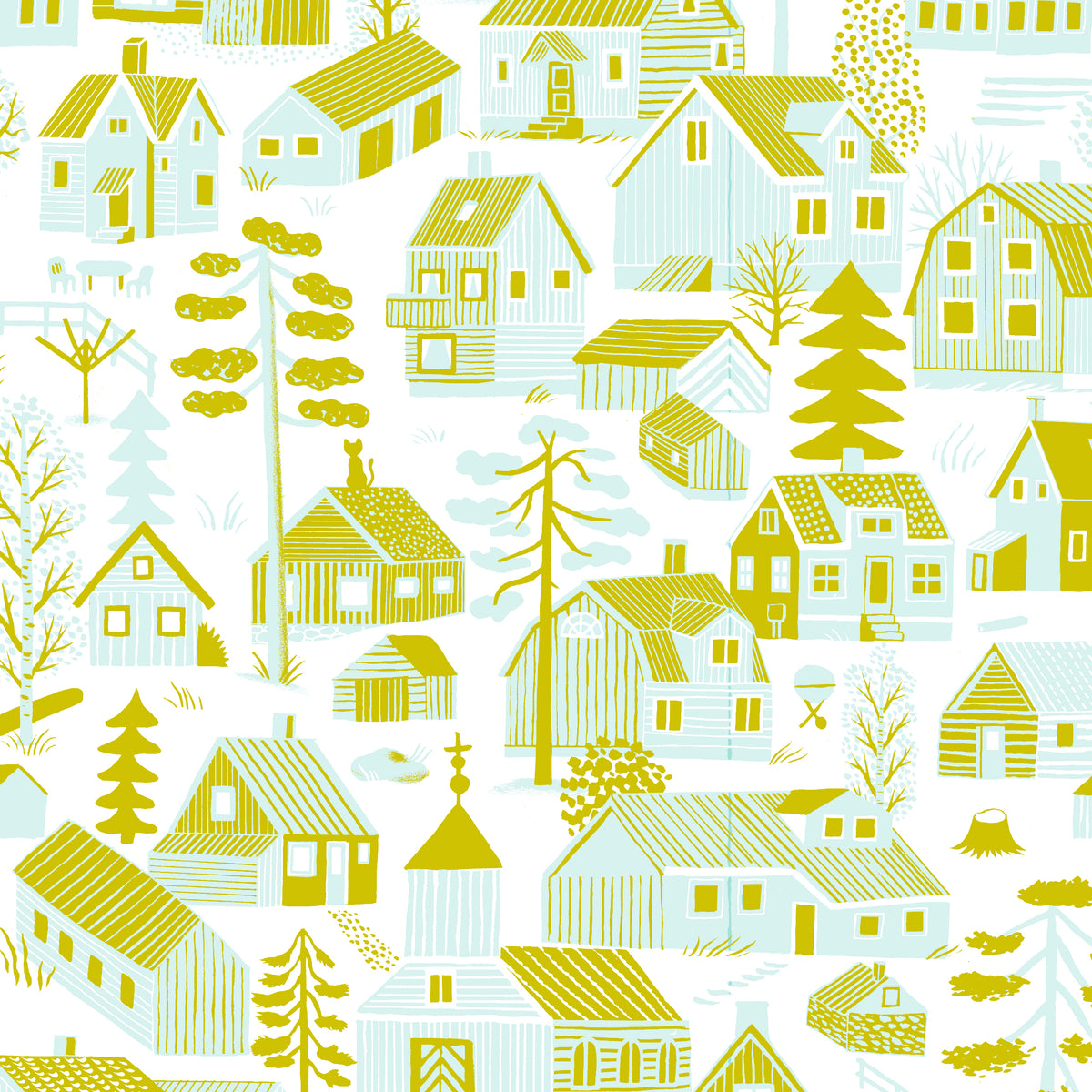 Mökkilä Yellow Linen Fabric