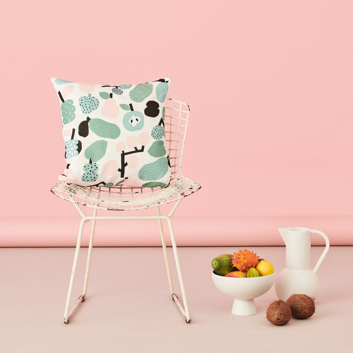 Tutti Frutti Light Green Cushion Cover