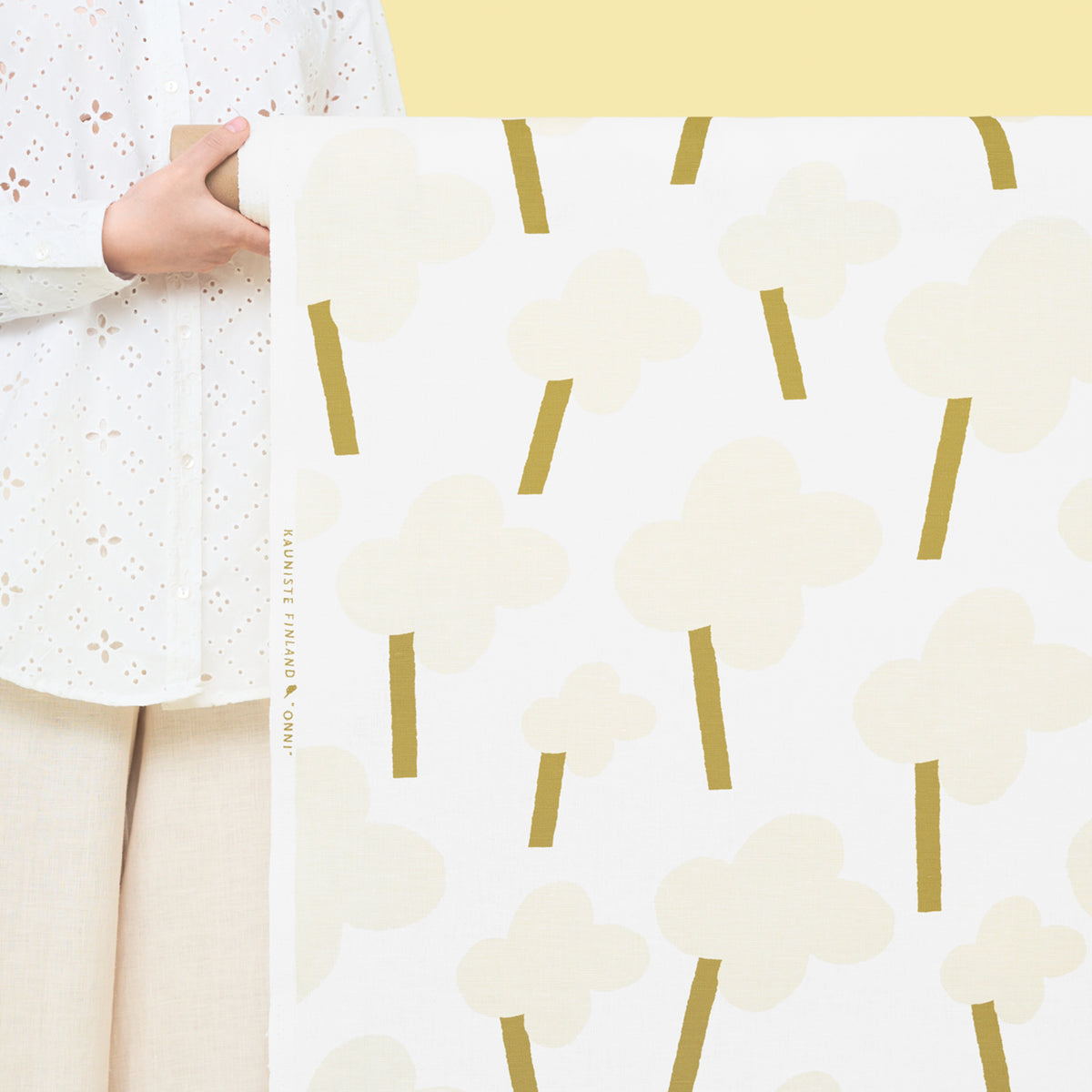 Onni Grey Linen Fabric