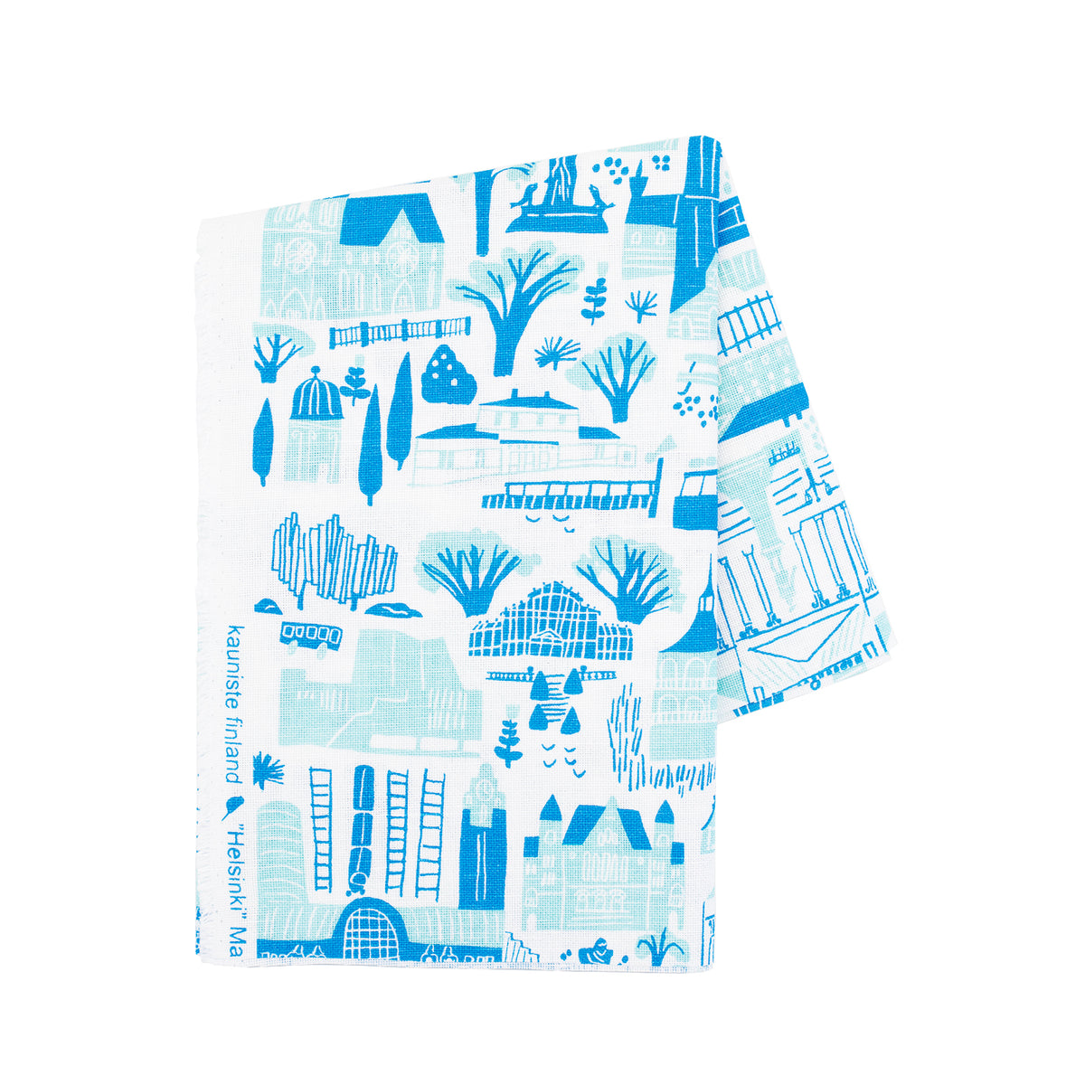 Helsinki Blue Linen Fabric