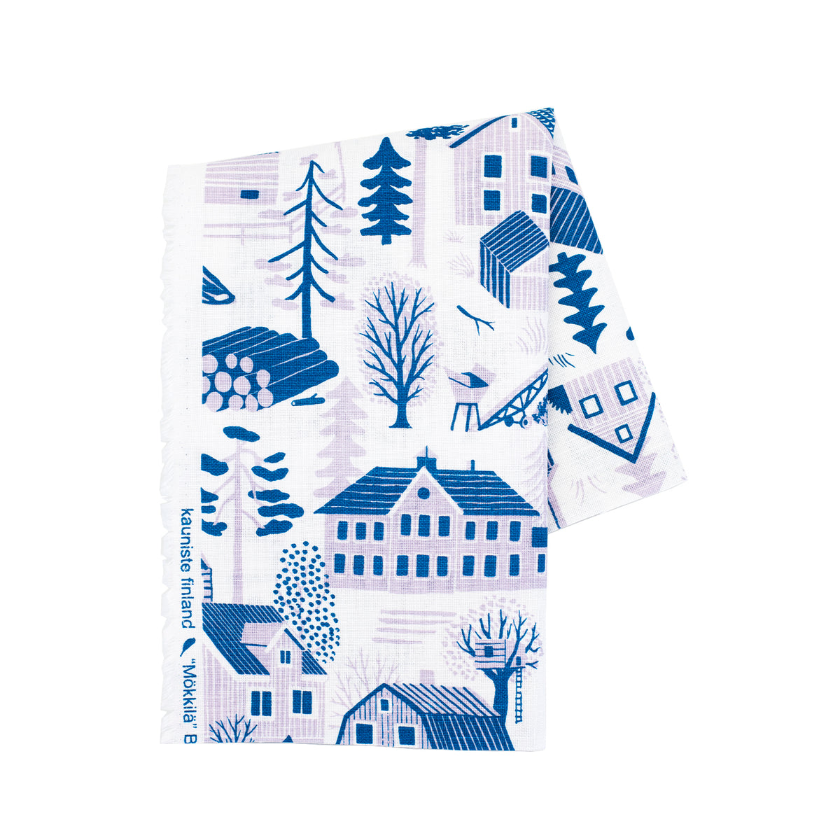 Mökkilä Blue Linen Fabric