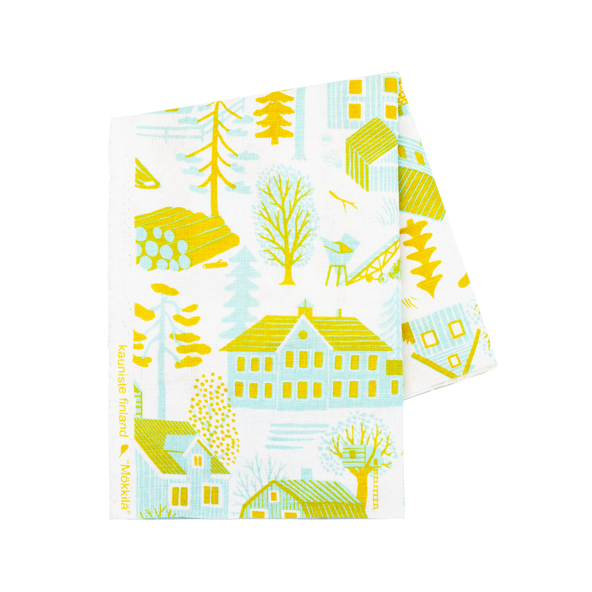 Mökkilä Yellow Linen Fabric