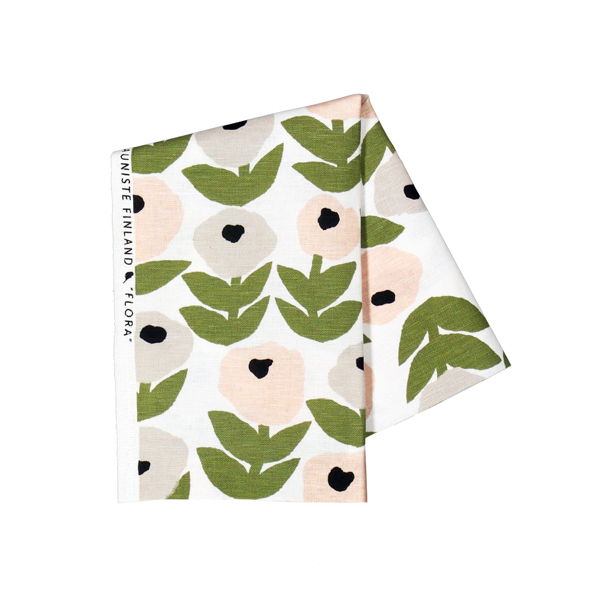 Flora Grey Linen Fabric