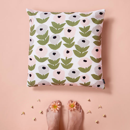 Flora Grey Cushion Cover