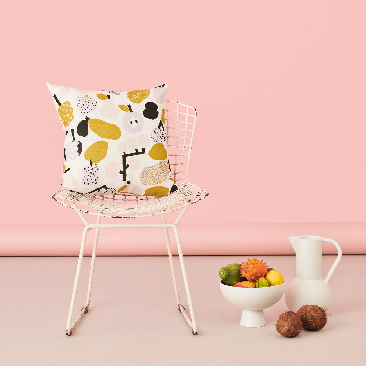 Tutti Frutti Olive Green Cushion Cover