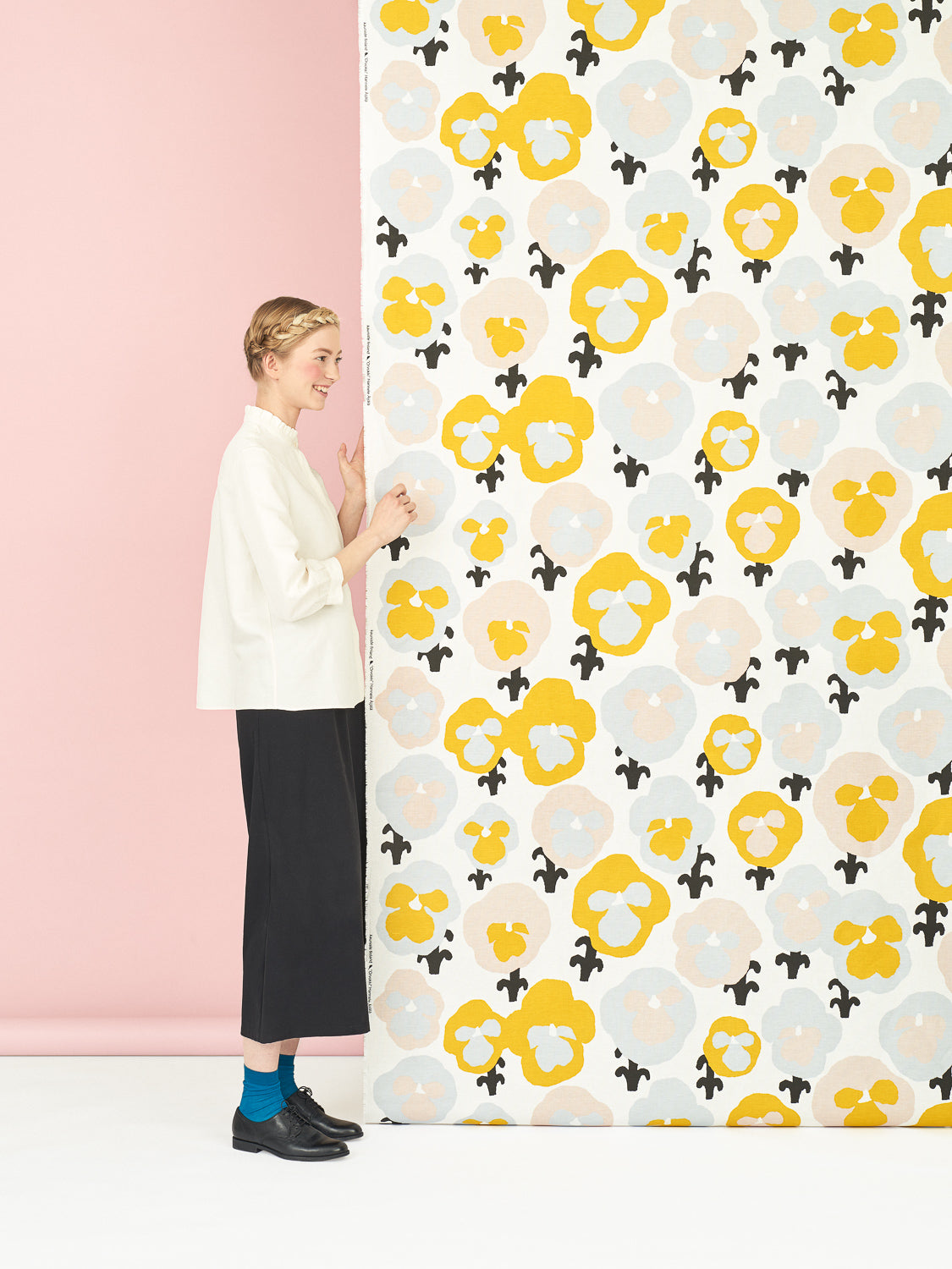 Orvokki Yellow Cotton Fabric