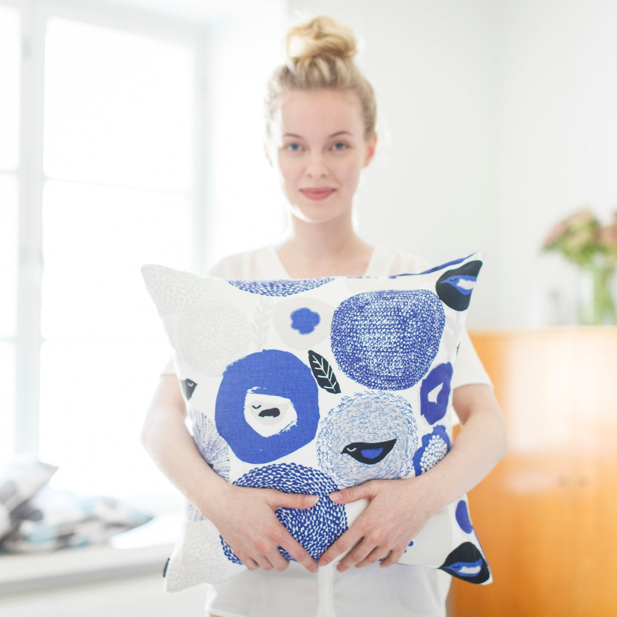 Sunnuntai Blue Cushion Cover